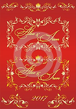 Vector set of vintage wedding ornaments