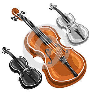 Vector set of Violins