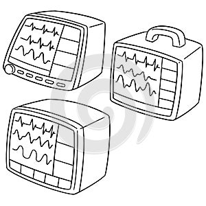 Vector set of vital sign monitor