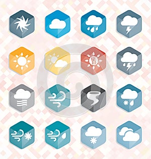 Vector Set: Weather Web Icons and Buttons