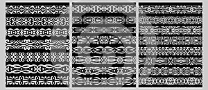 Vector set of white Seamless Borders