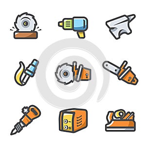 Vector Set of Work Tool Icons.