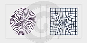 Vector set of Y2K. Large set of retro objects for design. Modern abstract forms.