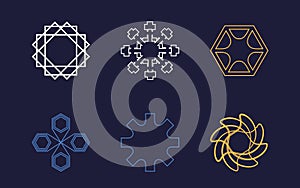 Vector set of Y2K. Large set of retro objects for design. Modern abstract forms.