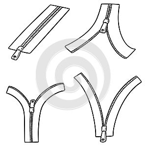 Vector set of zip