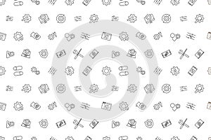 Vector setting pattern. Setting seamless background