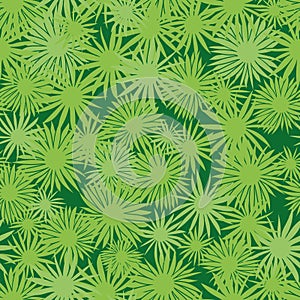 Vector shades of green leaves pattern background photo
