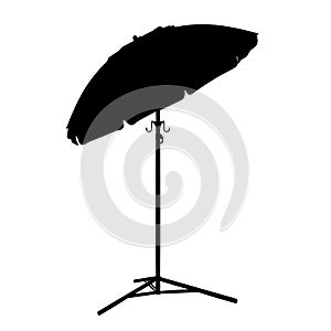 Vector shape of large tilted sunumbrella photo