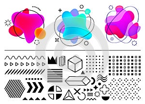 Vector shapes geometric design elements