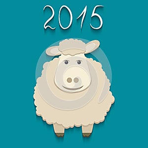 Vector sheep - symbol of 2015