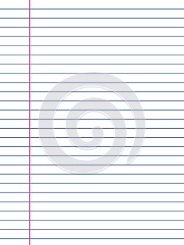 Vector sheets of lined paper with border from a notebook EPS vector illustration.