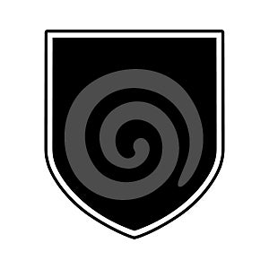 Vector shield black color isolated on white background