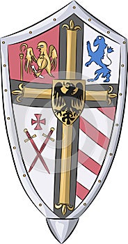 Vector. Shield with coat of arms.