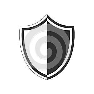 Vector shield icon. Symbol of protection, security and strength