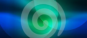 Vector Shining Circles in Green and Blue Gradient Background Banner