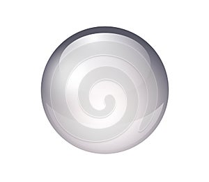 Vector shiny bubble with reflections and shine - silver crystal round shape like a sphere with space for copy.