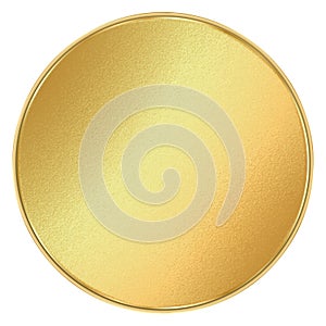 Vector shiny round blank template for coins, medals, buttons, gold labels