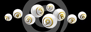 Vector shiny white lottery / bingo balls