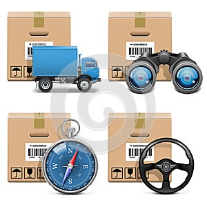 Vector Shipment Icons Set 11