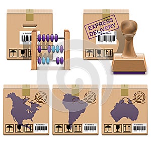 Vector Shipment Icons Set 26