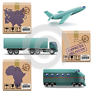 Vector Shipment Icons Set 27