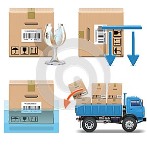 Vector Shipment Icons Set 31