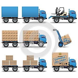 Vector shipment icons set 5