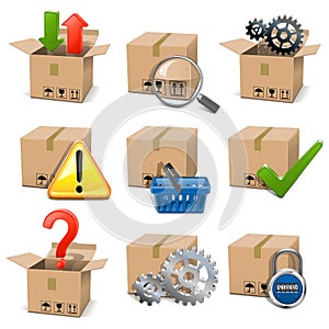 Vector Shipment Icons Set 8