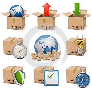 Vector Shipment Icons Set 9 photo