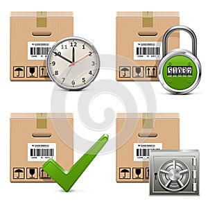 Vector Shipment Icons Set 16