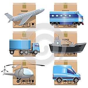 Vector shipment icons photo