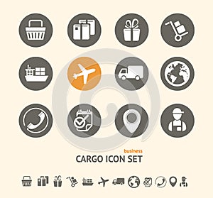 Vector Shipping, Logistics and cargo icon set