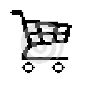 Vector of Shopping Cart 8 Bit Pixel. EPS8 . photo