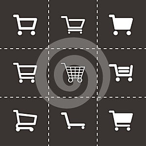 Vector shopping cart icon set