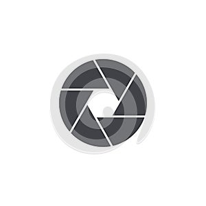 Vector shutter icon. Camera symbol isolated. Interface button. Element for design mobile app or website
