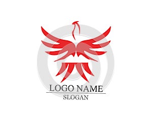 Vector - Vector sign abstract bird in flight