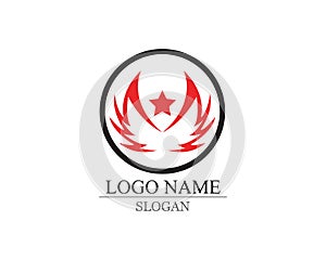 Vector - Vector sign abstract bird in flight