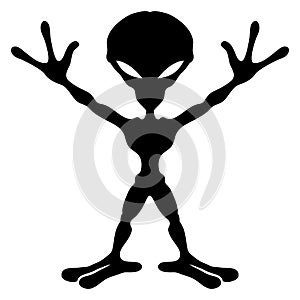 Vector sign. Alien.