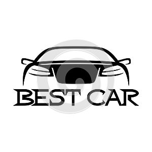 Vector sign. Best car.