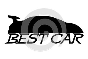 Vector sign. Best car.