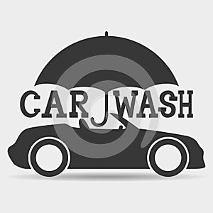 Vector sign. Car wash.