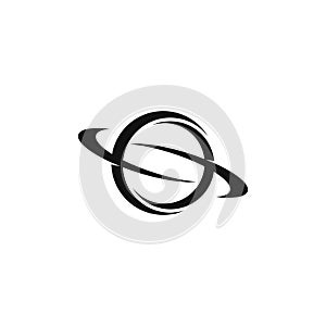 vector sign of saturn planet icon illustration