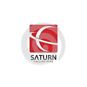 vector sign of saturn planet icon illustration