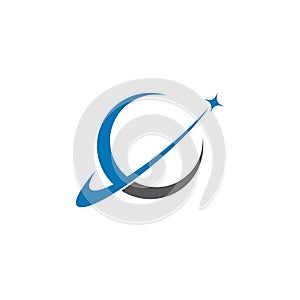 vector sign of saturn planet icon illustration