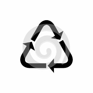 Plastic recycling code applied to packaging.