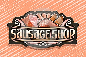 Vector signage for Sausage Shop