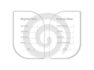 Vector Signup and Sign in Form Page Icon