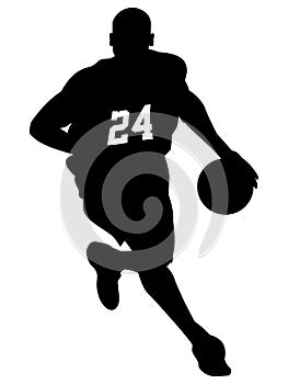 Basket ball player 24 dribble silhouette vector photo