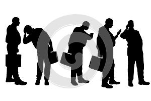 Vector silhouette of businesman.