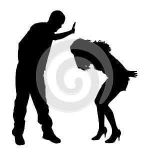 Vector silhouette of couple.